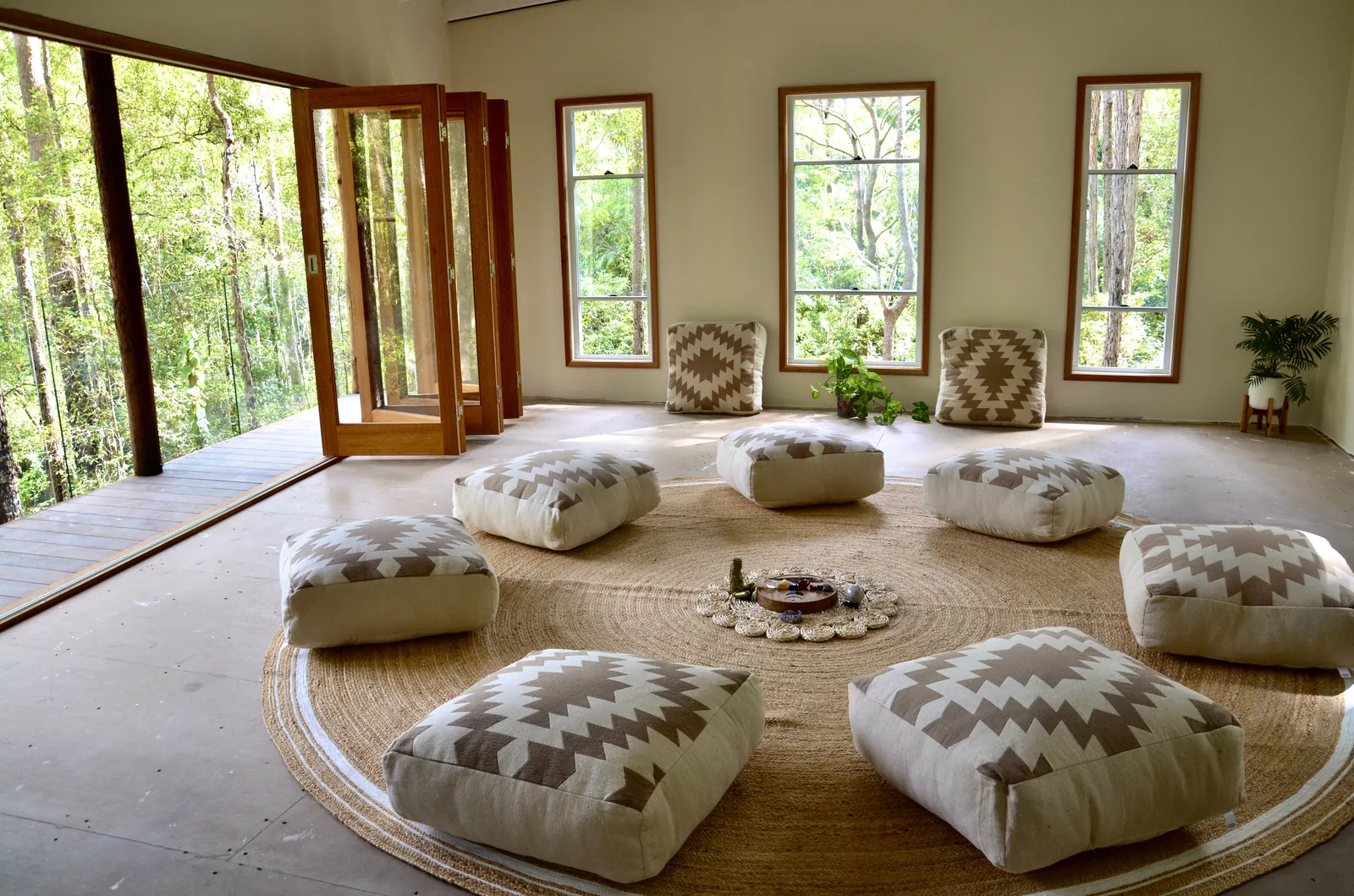 The temple room at Ilkley Haven prepared for a womb healing ceremony